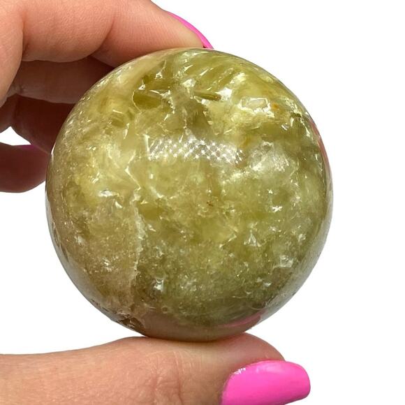 Smokey Citrine Sphere Crystal Natural Stone Decor Gift Crystals Yellow - Picture 2 of 7
